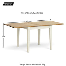 Load image into Gallery viewer, Windsor Cream Flip Top Extendable Dining Table