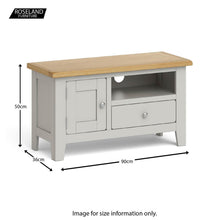 Load image into Gallery viewer, Lundy Grey 90cm Small TV Stand