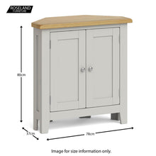 Load image into Gallery viewer, Lundy Grey Small Corner Cabinet