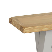 Load image into Gallery viewer, Lundy Grey Oak Topped Dining Bench
