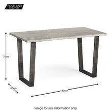 Load image into Gallery viewer, Soho Grey Dining Table 140cm