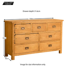 Load image into Gallery viewer, Lanner Oak 3 over 4 Drawer Chest