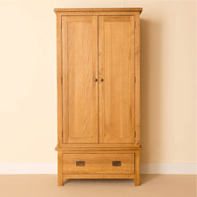 Load image into Gallery viewer, Lanner Oak Double Wardrobe & Drawer