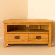 Load image into Gallery viewer, Lanner Oak Corner TV Stand