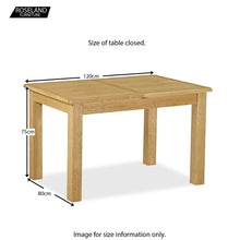 Load image into Gallery viewer, Lanner Oak Compact Extending Table