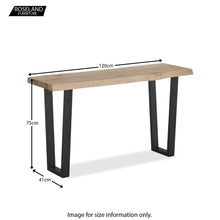 Load image into Gallery viewer, Oak Mill Console Table - Metal Base - White Oil