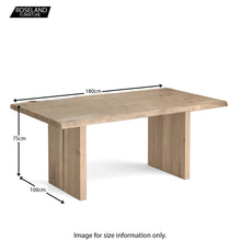 Load image into Gallery viewer, Oak Mill 180cm Dining Table - Wood Base - White Oil