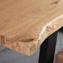 Load image into Gallery viewer, Oak Mill Coffee Table - Metal Base - Waxed Oak