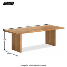 Load image into Gallery viewer, Oak Mill 180cm Dining Table - Wood Base - Waxed Oak