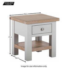 Load image into Gallery viewer, Charlestown Grey Side Table with Drawer