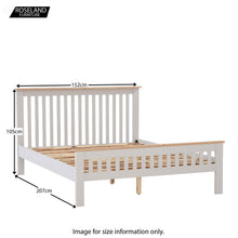 Load image into Gallery viewer, Charlestown Grey 4ft 6" Double Bed Frame