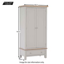 Load image into Gallery viewer, Charlestown Grey Double Wardrobe