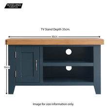 Load image into Gallery viewer, Chatsworth Blue 90cm Small TV Stand