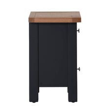 Load image into Gallery viewer, Charlestown Black Bedside Table with 3 Drawers
