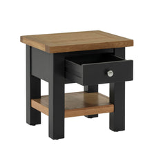 Load image into Gallery viewer, Charlestown Black Side Table with Drawer