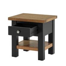 Load image into Gallery viewer, Charlestown Black Side Table with Drawer