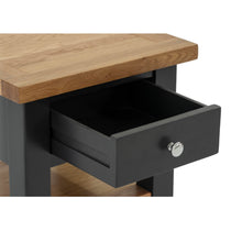 Load image into Gallery viewer, Charlestown Black Side Table with Drawer
