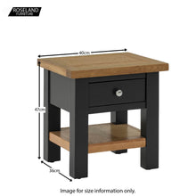 Load image into Gallery viewer, Charlestown Black Side Table with Drawer