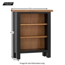 Load image into Gallery viewer, Charlestown Black Low Bookcase