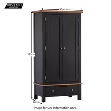 Load image into Gallery viewer, Charlestown Black Double Wardrobe