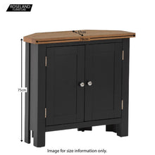 Load image into Gallery viewer, Charlestown Black Corner Cupboard