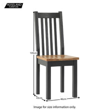 Load image into Gallery viewer, Charlestown Black Slatted Back Dining Chair
