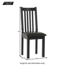 Load image into Gallery viewer, Charlestown Black Slatted Back Dining Chair with Cushioned Seat