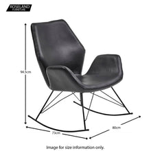 Load image into Gallery viewer, Bryce Accent Rocking Chair - Black Leather