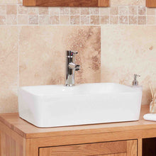 Load image into Gallery viewer, Mobel Oak Bathroom Dual Square Sink Unit