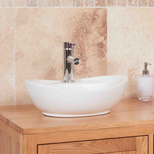 Load image into Gallery viewer, Mobel Oak Bathroom Dual Round Sink Unit