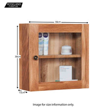 Load image into Gallery viewer, Mobel Oak Bathroom Glass Single Door Cabinet