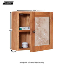 Load image into Gallery viewer, Mobel Oak Bathroom Mirrored Single Door Cabinet
