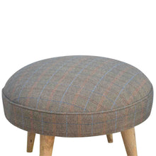 Load image into Gallery viewer, Multi Tweed Round Footstool