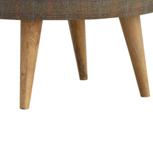 Load image into Gallery viewer, Multi Tweed Round Footstool