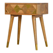 Load image into Gallery viewer, Artisan 1 Drawer Bedside with Gold Brass Insert