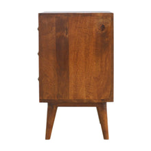 Load image into Gallery viewer, Artisan 3 Drawer Bedside with Brass Inlay Drawer Fronts