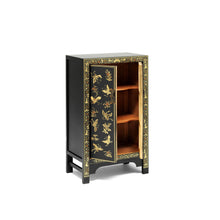 Load image into Gallery viewer, The Nine Schools Oriental Decorated Black Small Cabinet