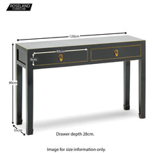 Load image into Gallery viewer, The Nine Schools Oriental Black Large Console Table