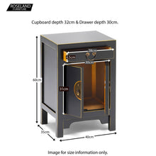 Load image into Gallery viewer, The Nine Schools Qing Black and Gilt Small Cabinet