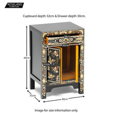 Load image into Gallery viewer, The Nine Schools Oriental Decorated Black Small Cabinet