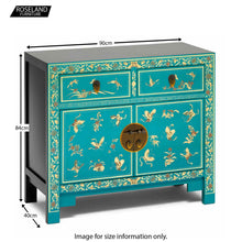 Load image into Gallery viewer, The Nine Schools Oriental Decorated Blue Sideboard