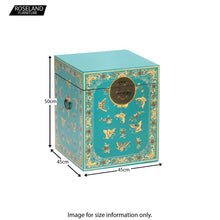 Load image into Gallery viewer, The Nine Schools Oriental Decorated Blue Trunk
