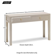 Load image into Gallery viewer, The Nine Schools Oriental Oyster Grey Large Console Table