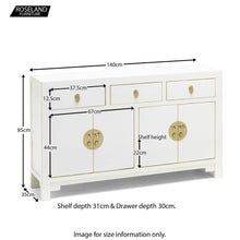 Load image into Gallery viewer, The Nine Schools Qing White and Gilt Large Sideboard