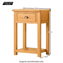 Load image into Gallery viewer, Roseland Oak Telephone Table