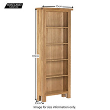 Load image into Gallery viewer, Charlestown Oak Bookcase with 5 Shelves