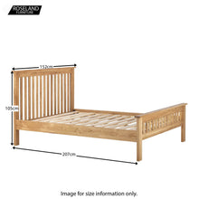 Load image into Gallery viewer, Charlestown Oak 4ft 6in Double Bed Frame