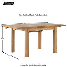 Load image into Gallery viewer, Charlestown Oak Extendable Dining Table