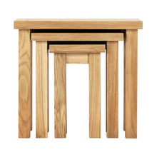 Load image into Gallery viewer, Charlestown Oak Nest of 3 Tables