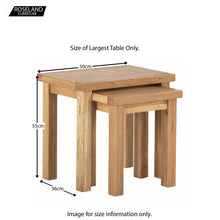 Load image into Gallery viewer, Charlestown Oak Nest of 2 Tables